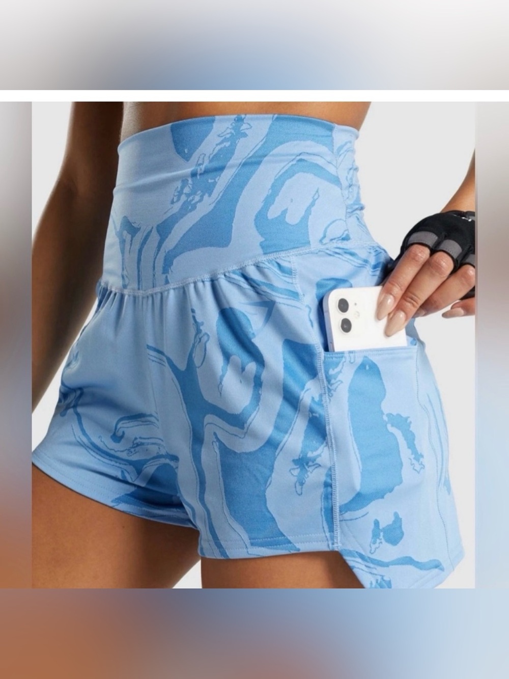 Gymshark GS jacquard shorts with pockets / size M